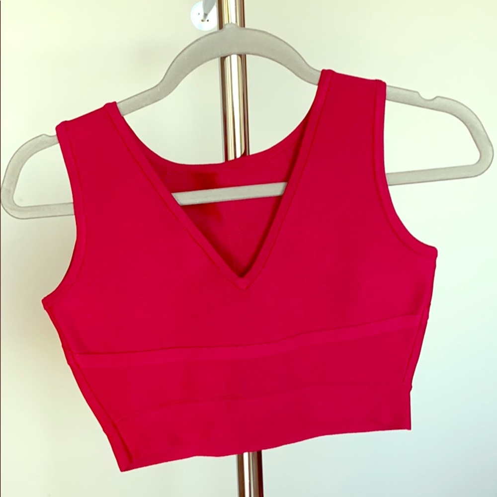 Bcbg red crop top